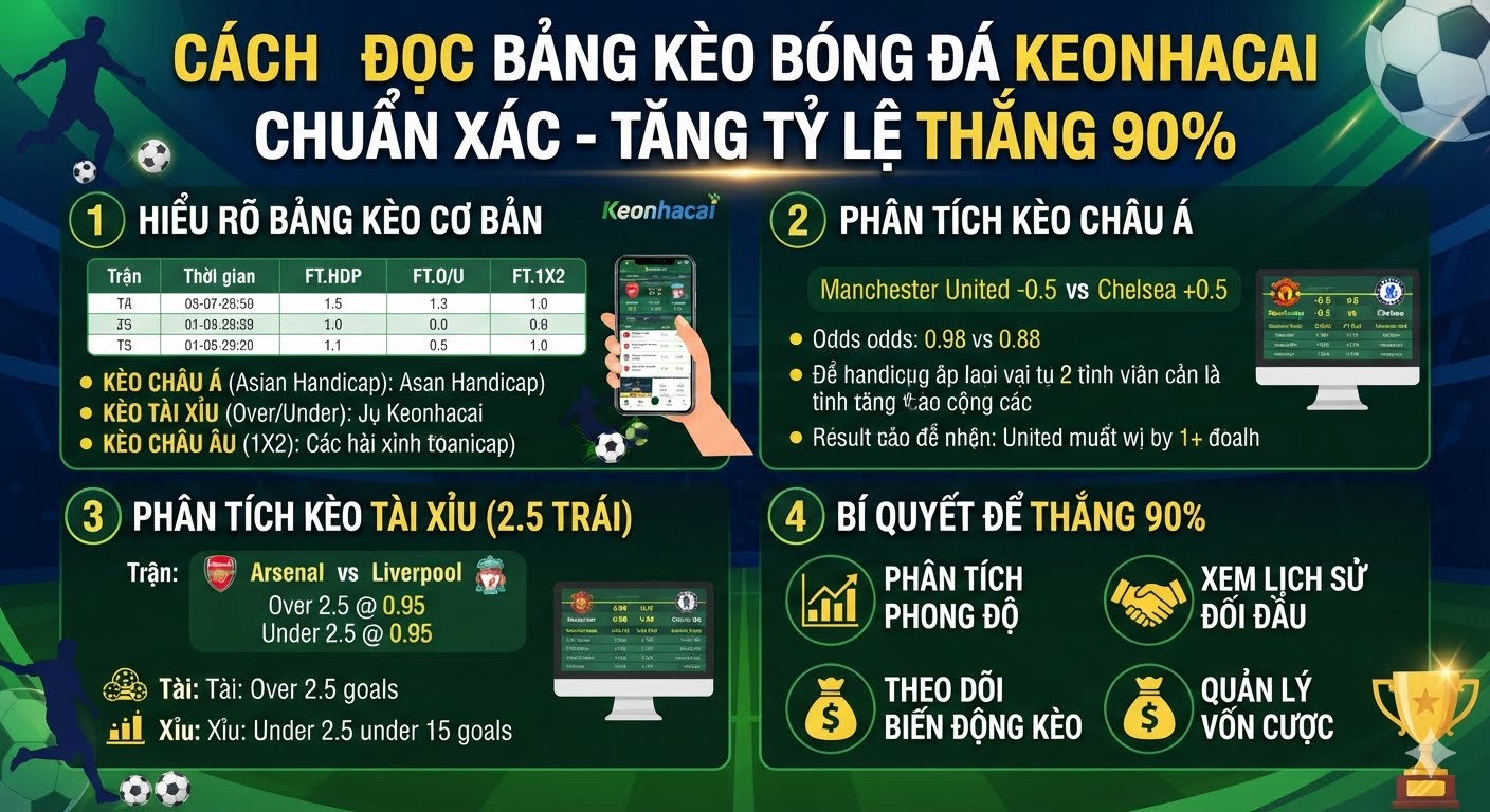 bảng kèo bóng đá keonhacai